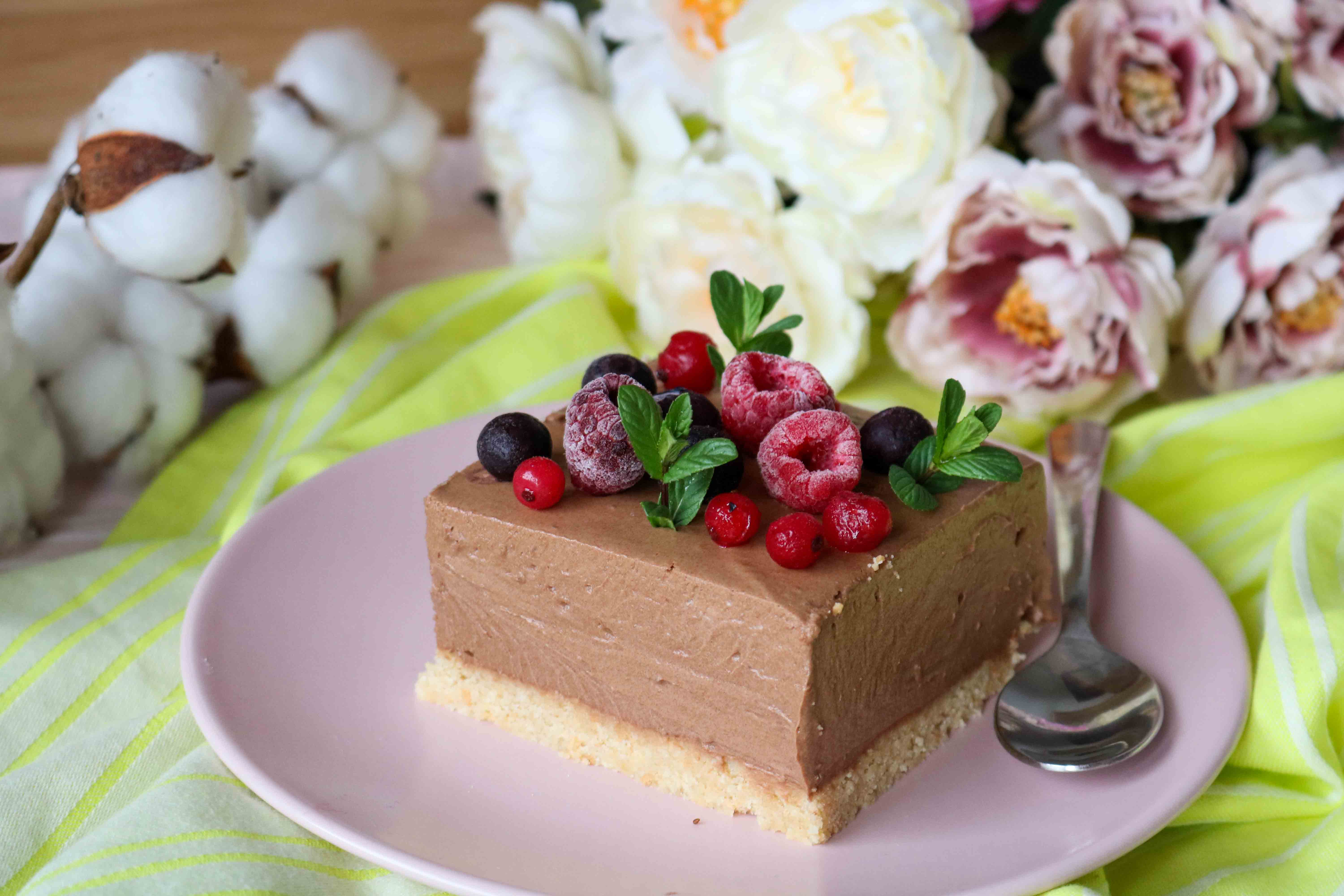 cokoladen mus bez pecenje чоколаден мус со шумско овошје